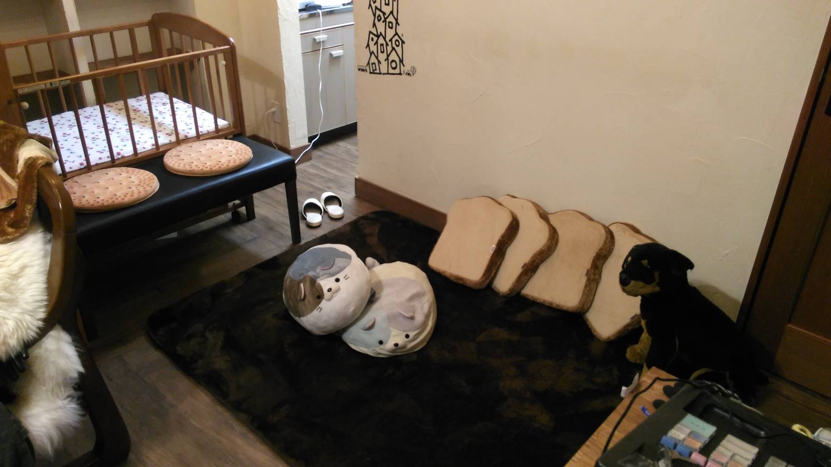 ベビーベッドも完備